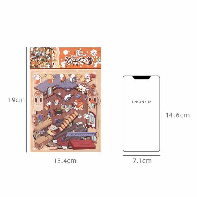 Arcane Dreams DIY 3D Scene Stickers 4 Cute Miniature Scenes (S)