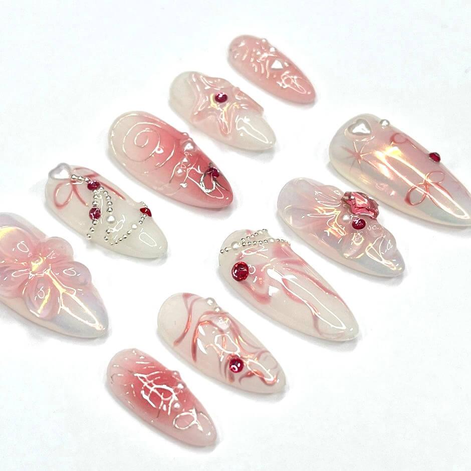 Art Garden Press On Nails Petite Blossom Blush Beauty Art Garden
