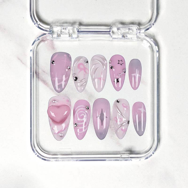 Art Garden Press On Nails Pink Dreamscape Beauty Art Garden
