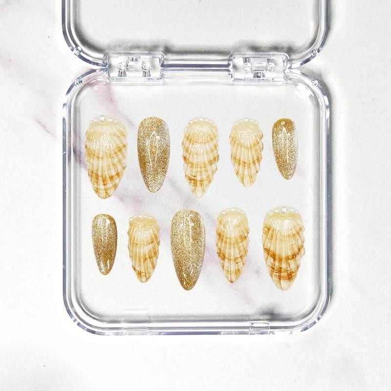 Art Garden Press On Nails Sea Shell Beauty Art Garden