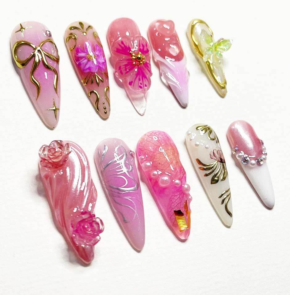 Art Garden Press On Nails Secret Garden Beauty Art Garden