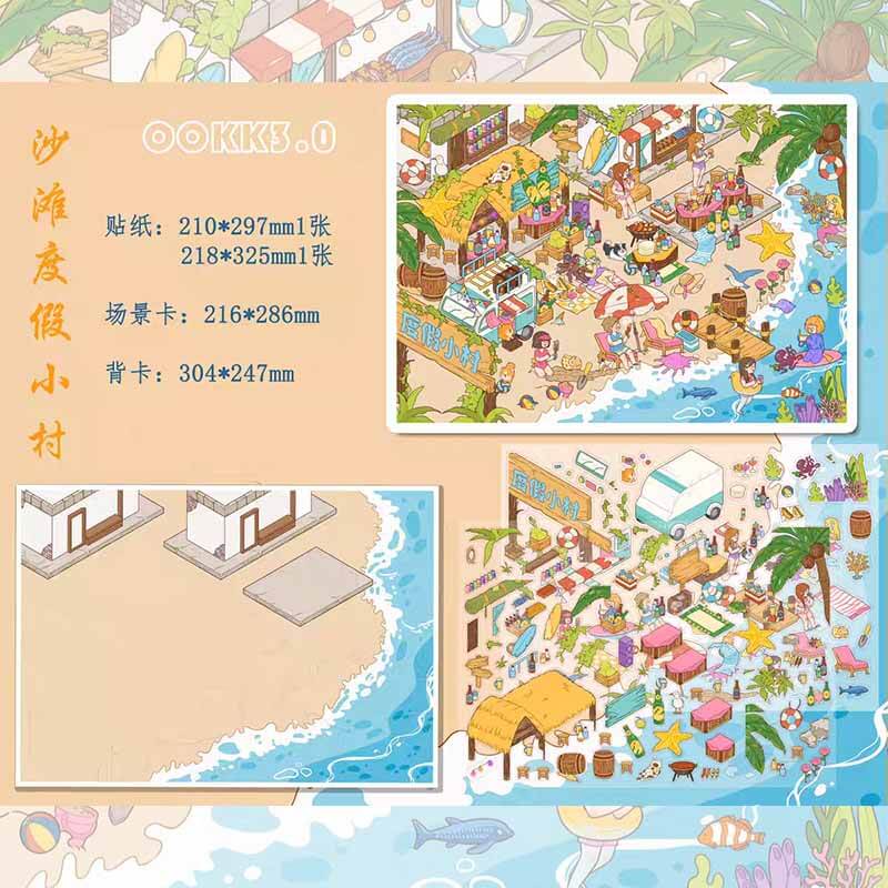 Autumn Retreat DIY 3D Scene Stickers 4 Cute Scenes(L)