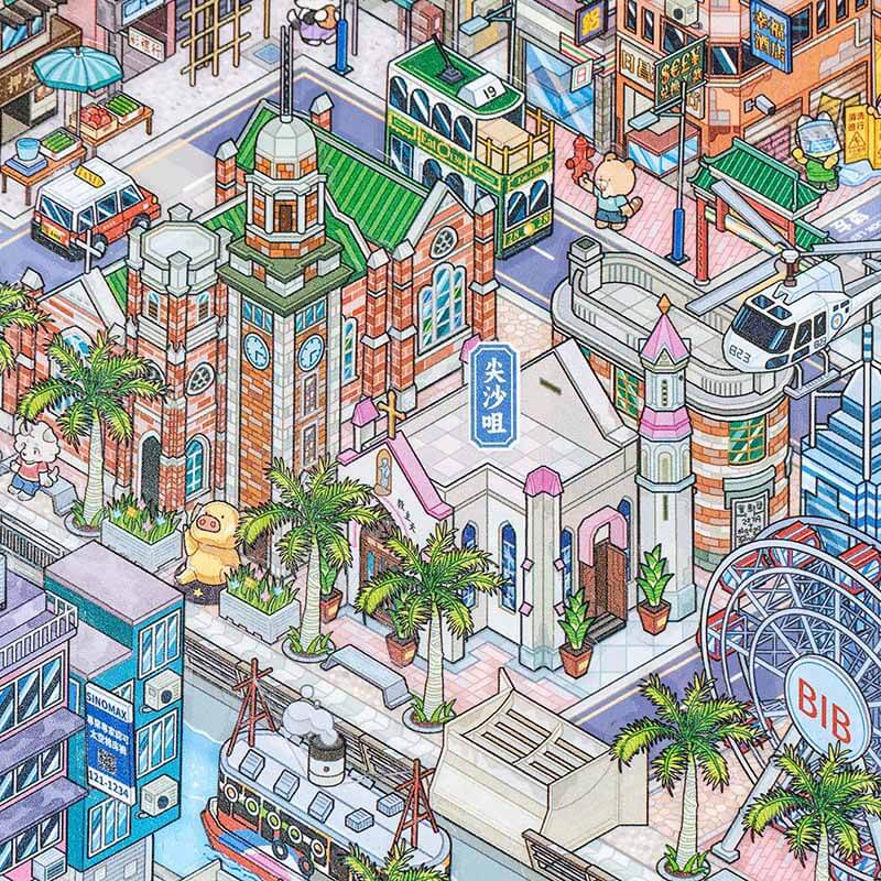 Bauhinia Hong Kong DIY 3D Sticker Collection Cute Scenes(L)