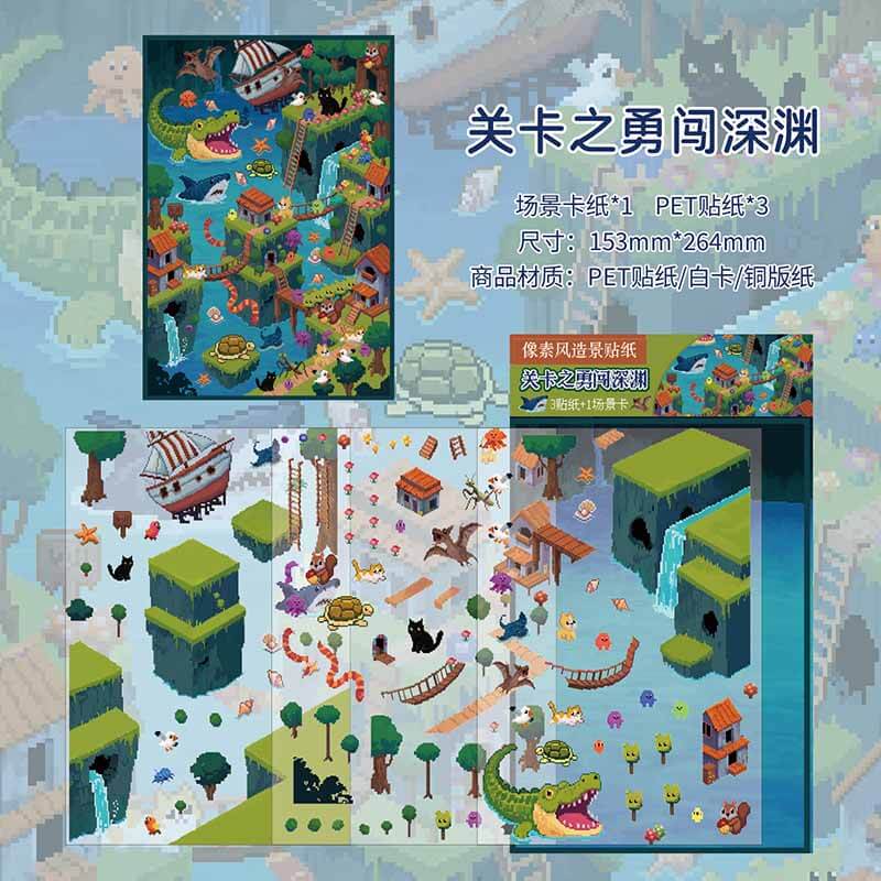 Beach & Beyond DIY 3D Scene Stickers 2 Cute Miniature Scenes(M)