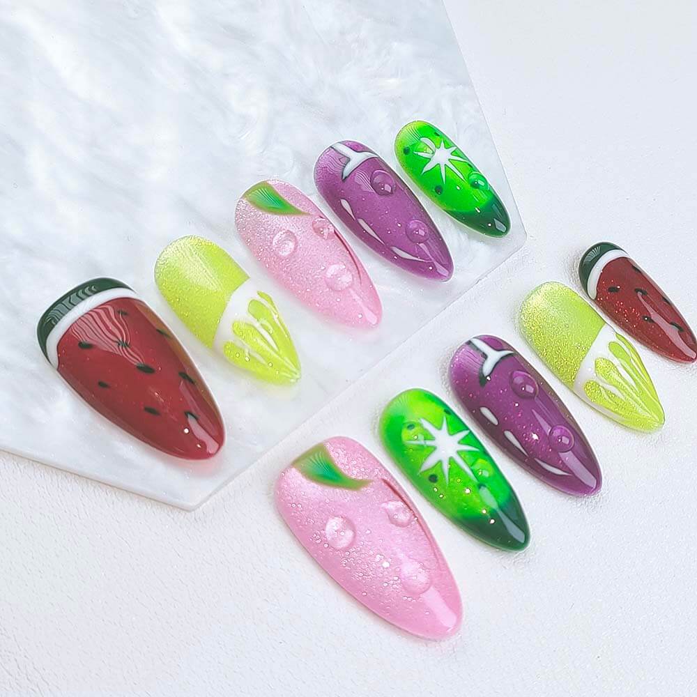 Beauty Art Garden Press On Nails Berry Bay 148