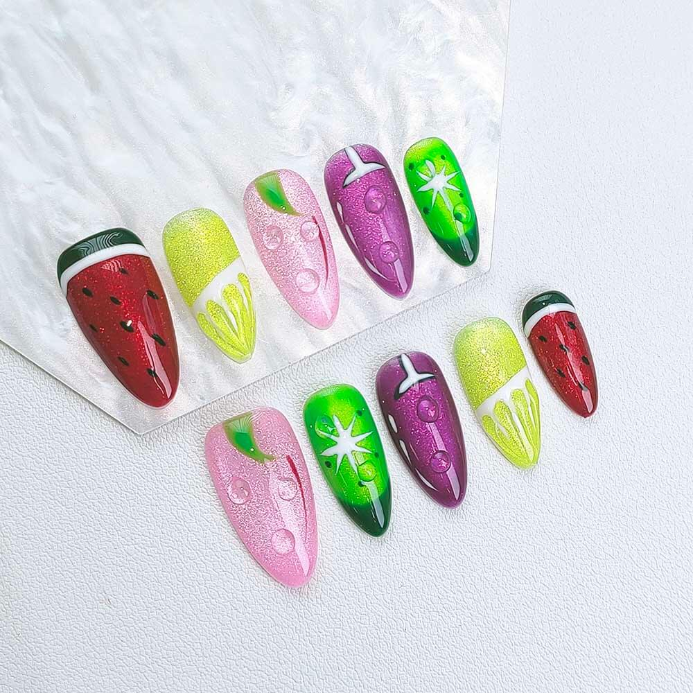 Beauty Art Garden Press On Nails Berry Bay 148
