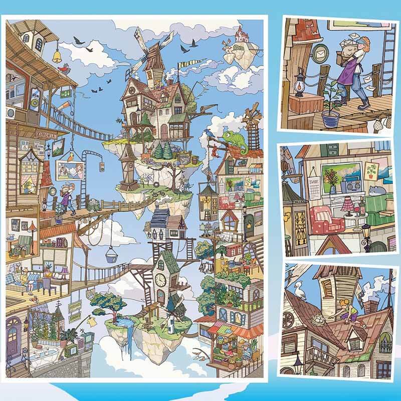 Between Sky & Sea DIY 3D Scene Stickers With Guide Lines(L)