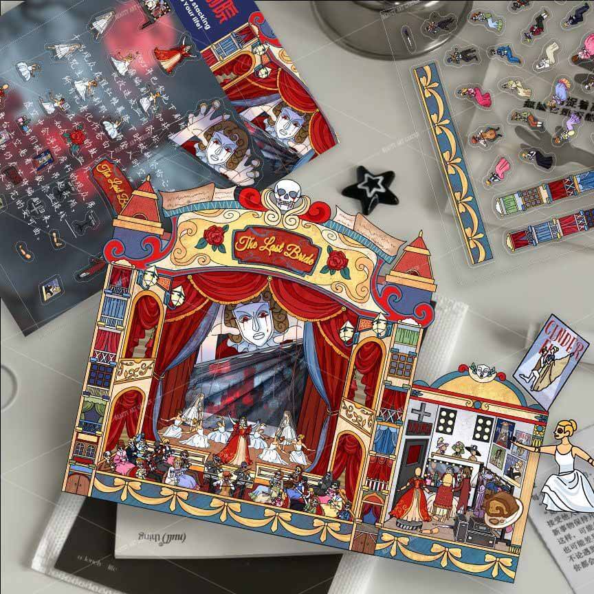 Bloody Carnival DIY 3D Scene Stickers 4 Cute Miniature Scenes