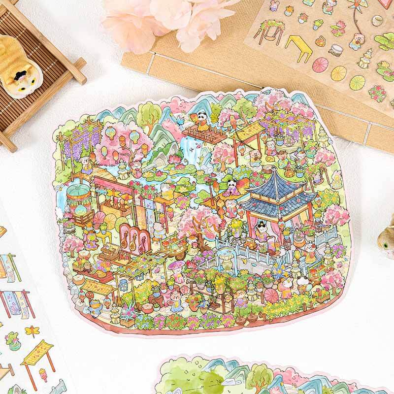 Bloom & Blaze DIY 3D Scene Stickers 4 Cute Miniature Scenes