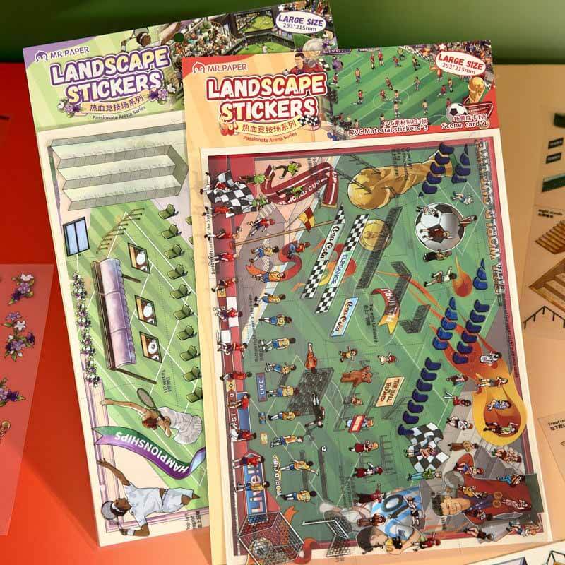 Box Adventure DIY 3D Scene Stickers 2 Cute Scenes(L)