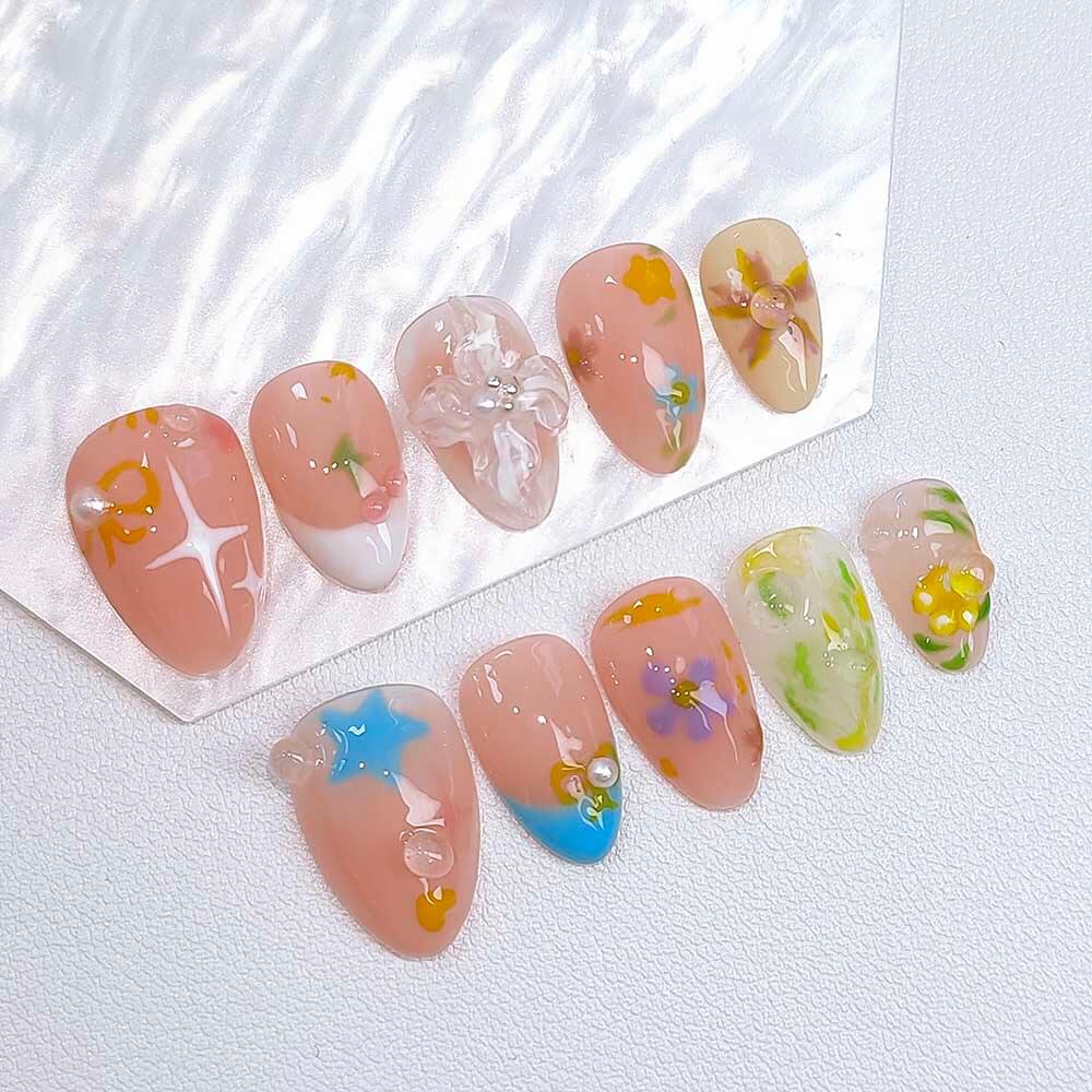 Beauty Art Garden Press On Nails Buttercup Bliss 33