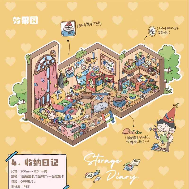 Butterfly Dreams DIY 3D Scene Stickers 4 Cute Miniature Scenes(S)