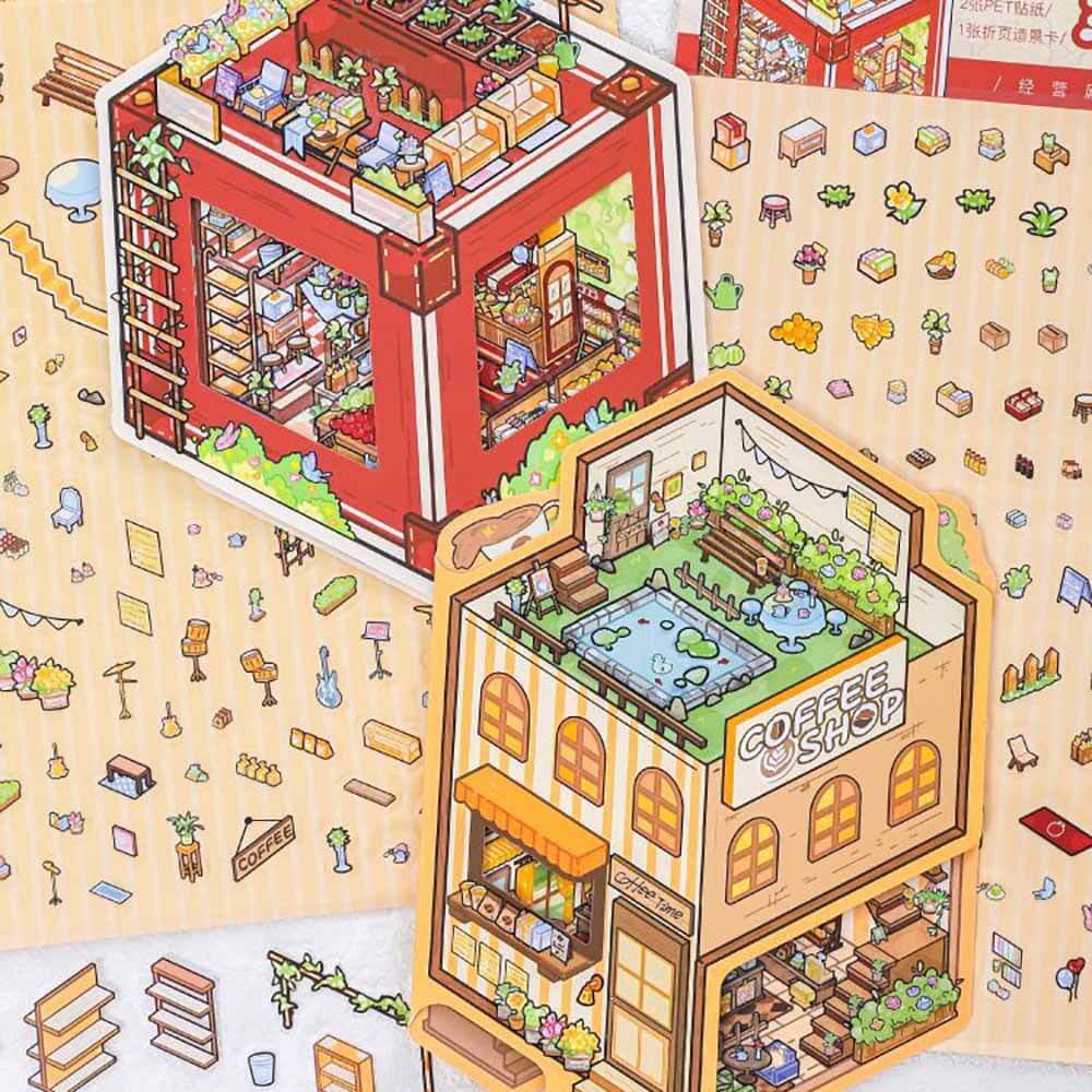 Cabinet of Moment DIY 3D Scene Stickers 2 Cute Miniature Scenes(S)