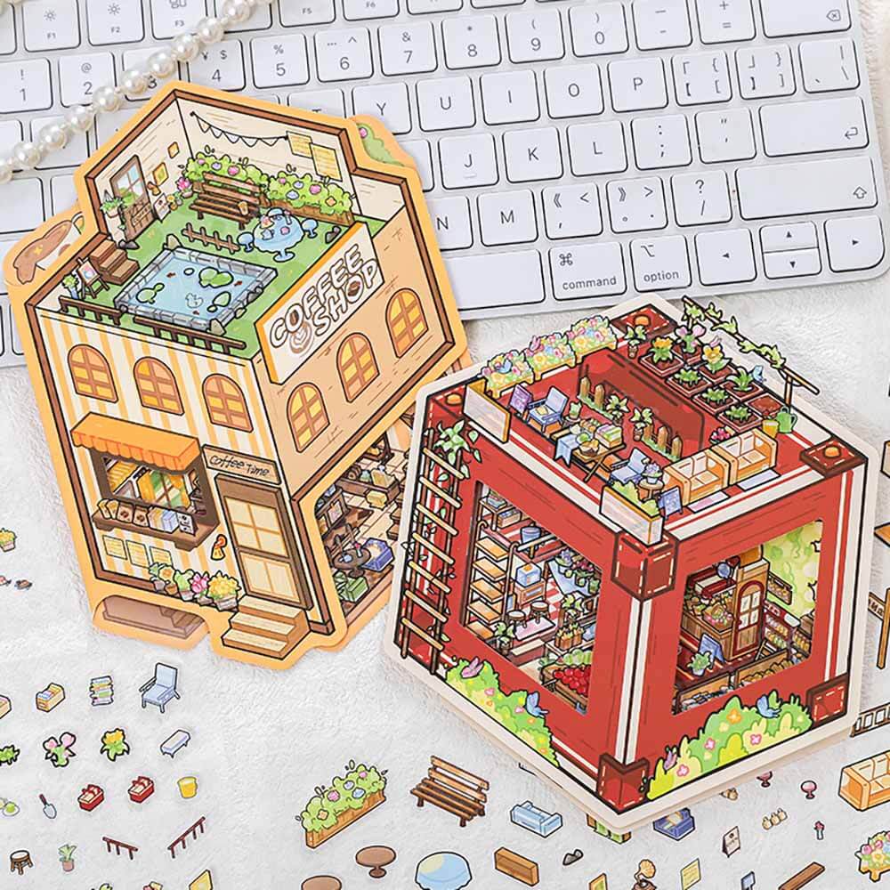 Cabinet of Moment DIY 3D Scene Stickers 2 Cute Miniature Scenes(S)