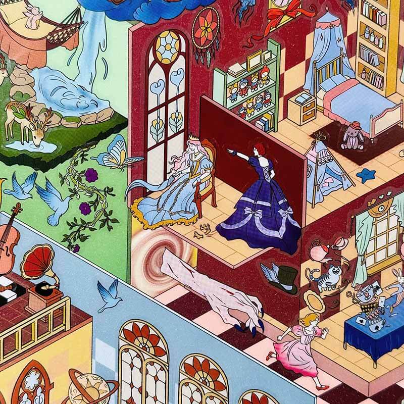 Castle Chronicles DIY 3D Scene Stickers 3 Cute Miniature Scenes(L)
