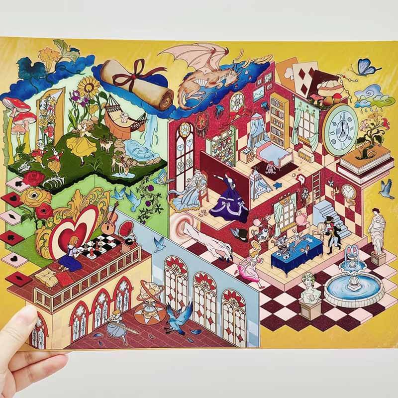 Castle Chronicles DIY 3D Scene Stickers 3 Cute Miniature Scenes(L)
