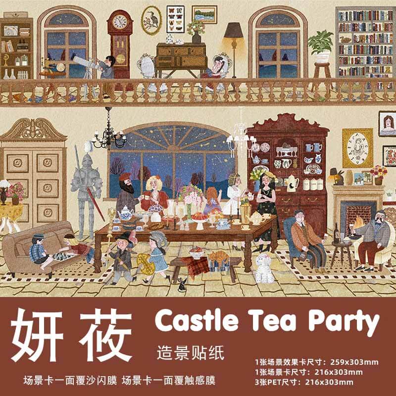 Castle Tea Party DIY 3D Scene Stickers 2 Cute Miniature Scenes