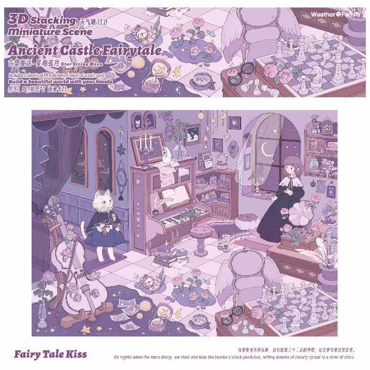 Celestial Whispers DIY 3D Scene Stickers 4 Cute Miniature Scenes(L)
