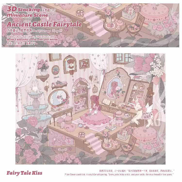 Celestial Whispers DIY 3D Scene Stickers 4 Cute Miniature Scenes(L)
