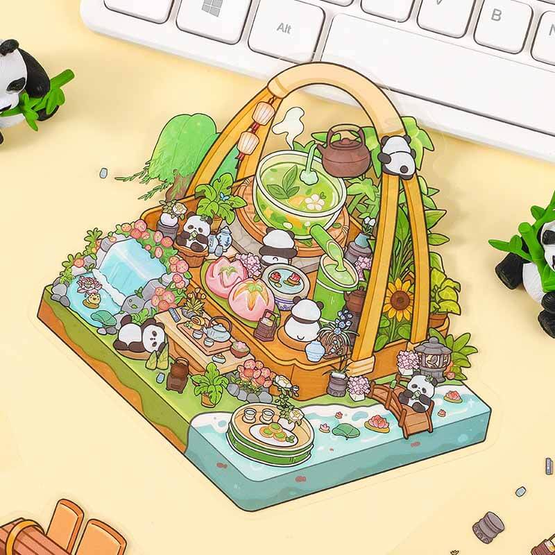 Charming Companions DIY 3D Scene Stickers 4 Cute Miniature Scenes(S)