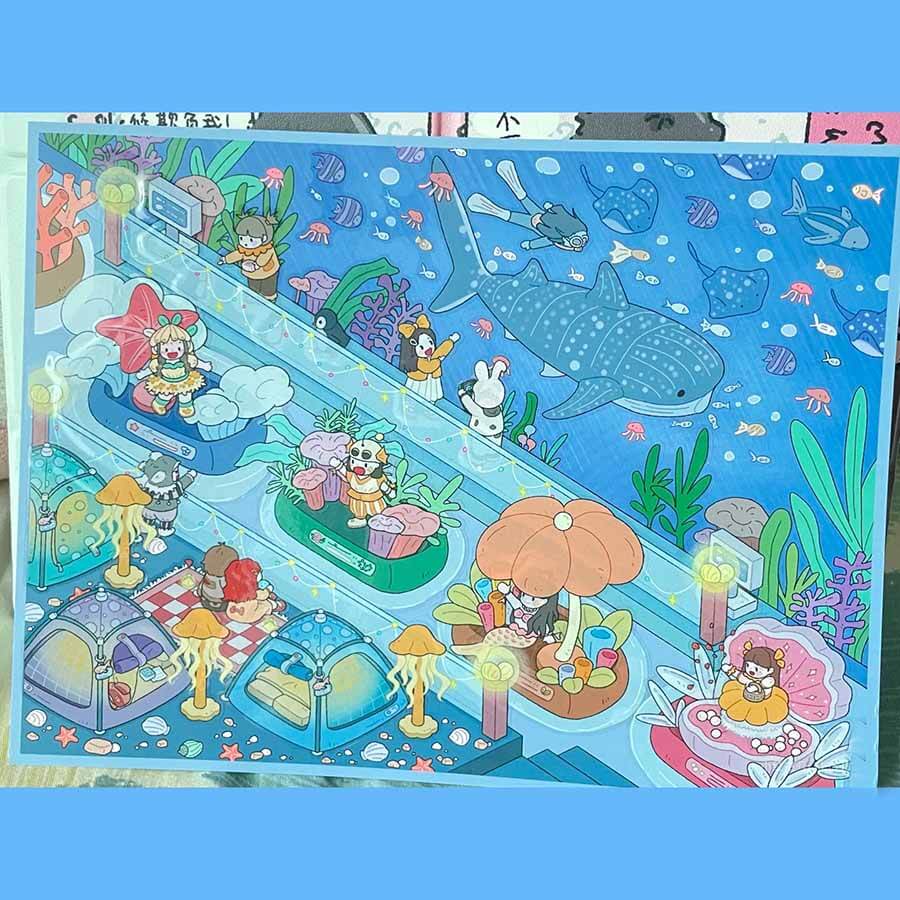 Charming Hideouts DIY 3D Scene Stickers 4 Cute Miniature Scenes(M&L)