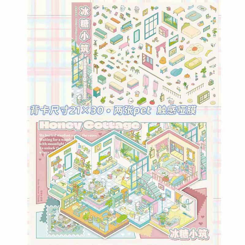 Charming Home DIY 3D Scene Stickers 4 Cute Miniature Scenes(XL)