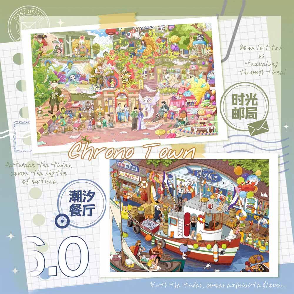Chrono Town DIY 3D Scenes Sticker 2 Cute Miniature Scenes(L)