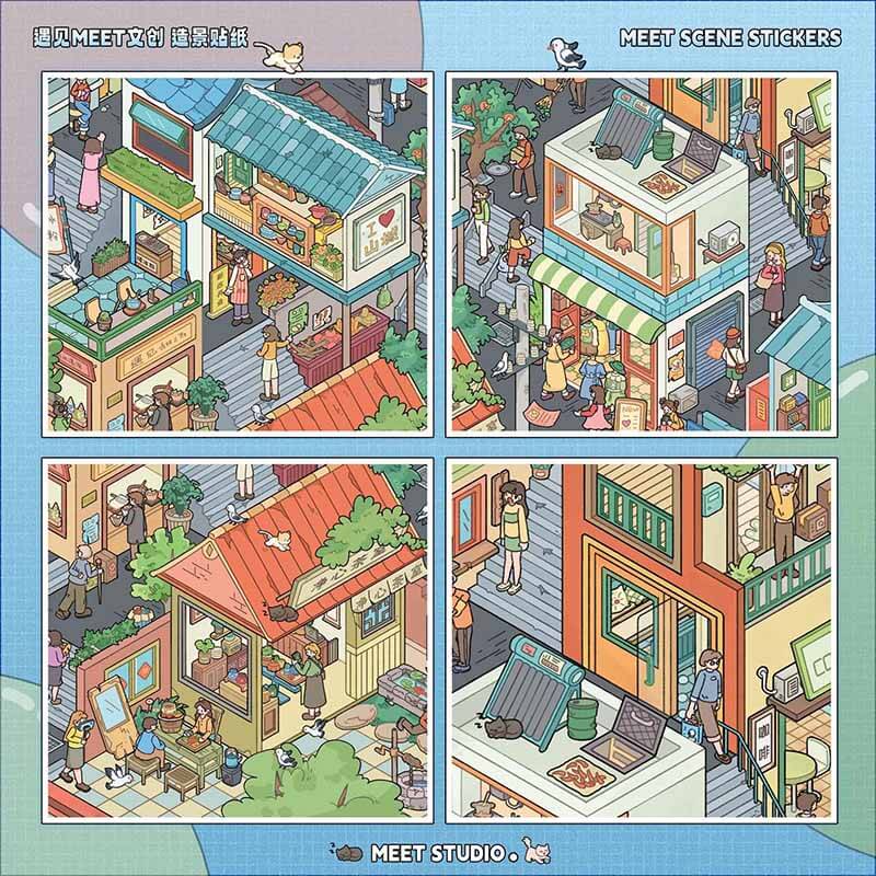 City Buzz DIY 3D Scene Stickers With Guide Lines(L)