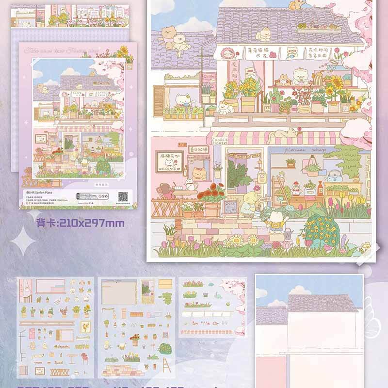 Coastal Daydream DIY 3D Scene Stickers 4 Cute Miniature Scenes(L)