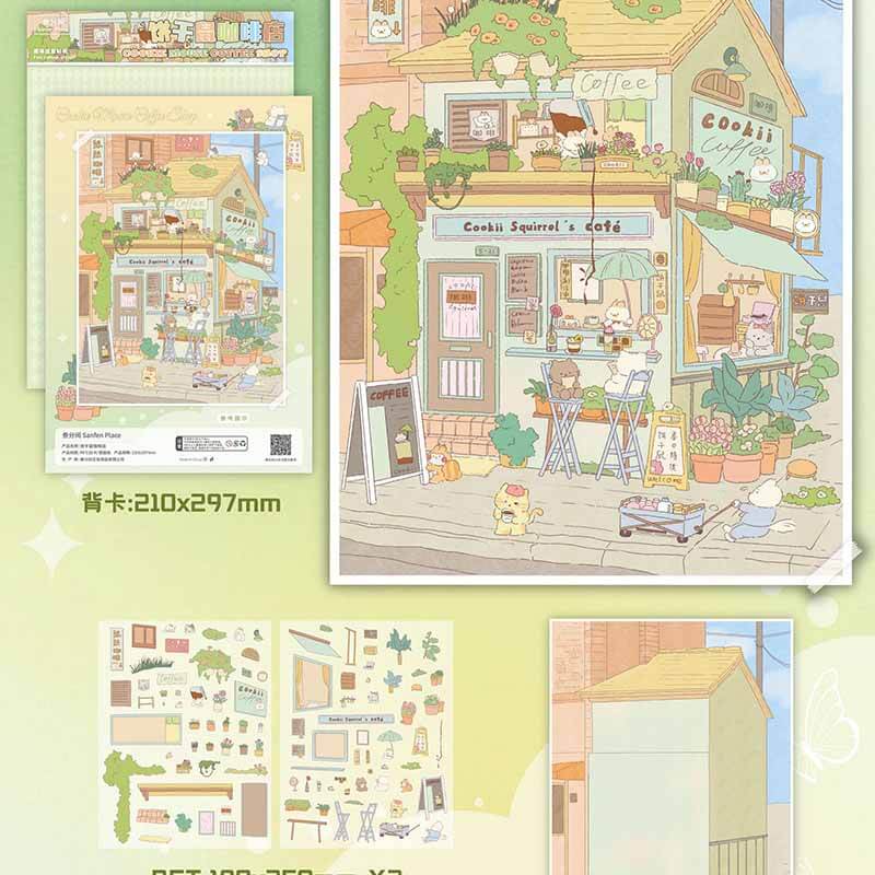 Coastal Daydream DIY 3D Scene Stickers 4 Cute Miniature Scenes(L)