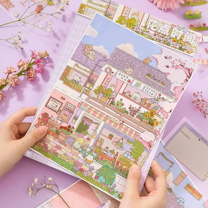 Coastal Daydream DIY 3D Scene Stickers 4 Cute Miniature Scenes(L)