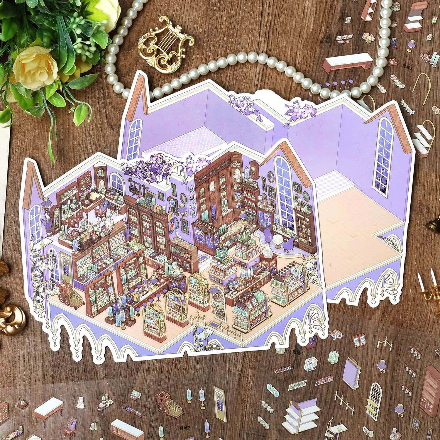 Collection Corner DIY 3D Scene Stickers 2 Cute Scenes(L)