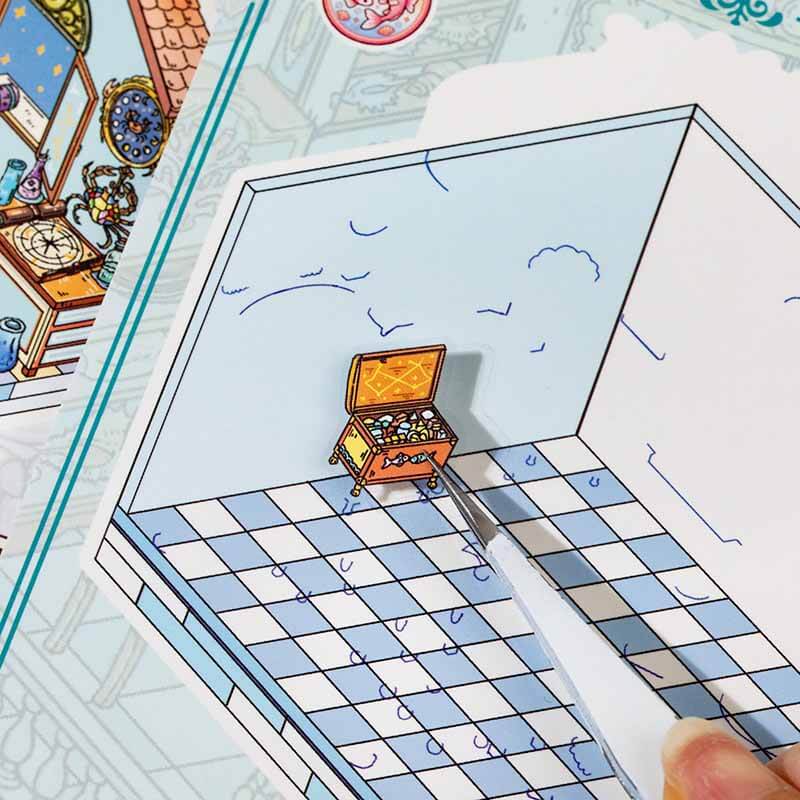 Constellation House DIY 3D Scene Stickers With Guide Lines(S)