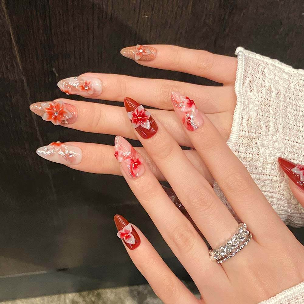 Beauty Art Garden Press On Nails Coral Ballet 161