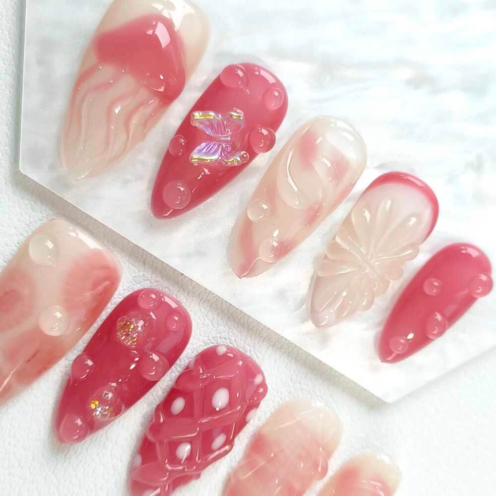 Beauty Art Garden Press On Nails Coral Candy 20