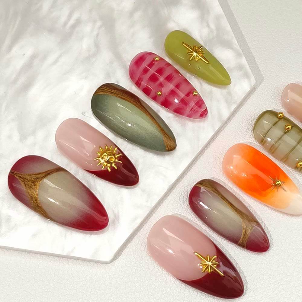 Art Garden Press On Nails Cosmic Colorful Party 163