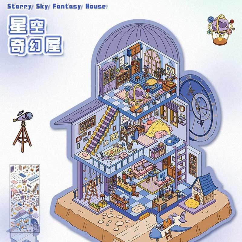 Cosmo Garden Lab DIY 3D Scene Stickers 2 Cute Miniature Scenes(L)