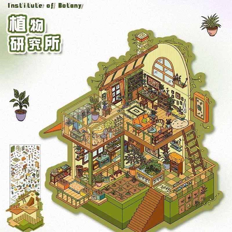 Cosmo Garden Lab DIY 3D Scene Stickers 2 Cute Miniature Scenes(L)