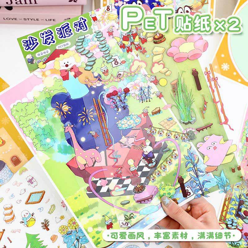 Cosy Dreamscapes DIY 3D Scene Stickers 2 Cute Miniature Scenes(L)