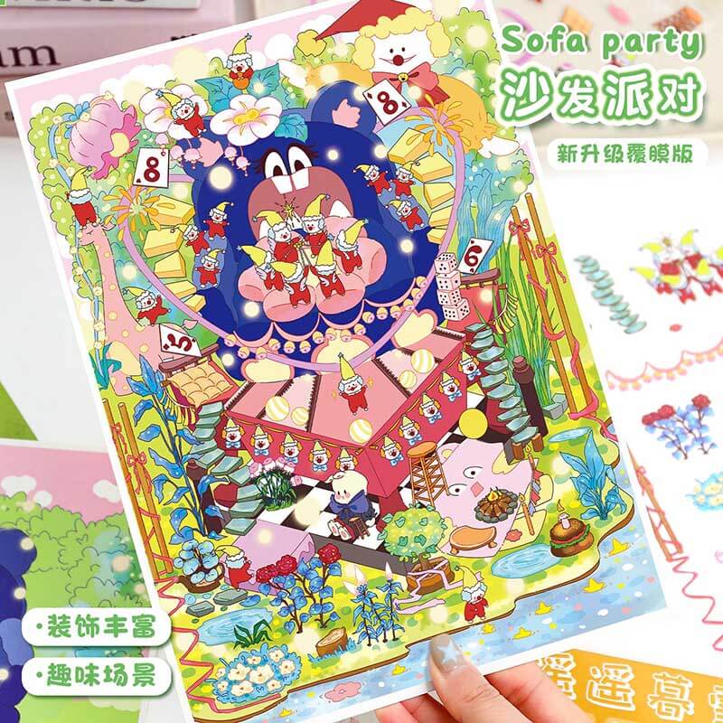 Cosy Dreamscapes DIY 3D Scene Stickers 2 Cute Miniature Scenes(L)