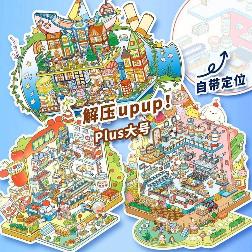Countryside Delight DIY 3D Scene Stickers 3 Cute Miniature Scenes