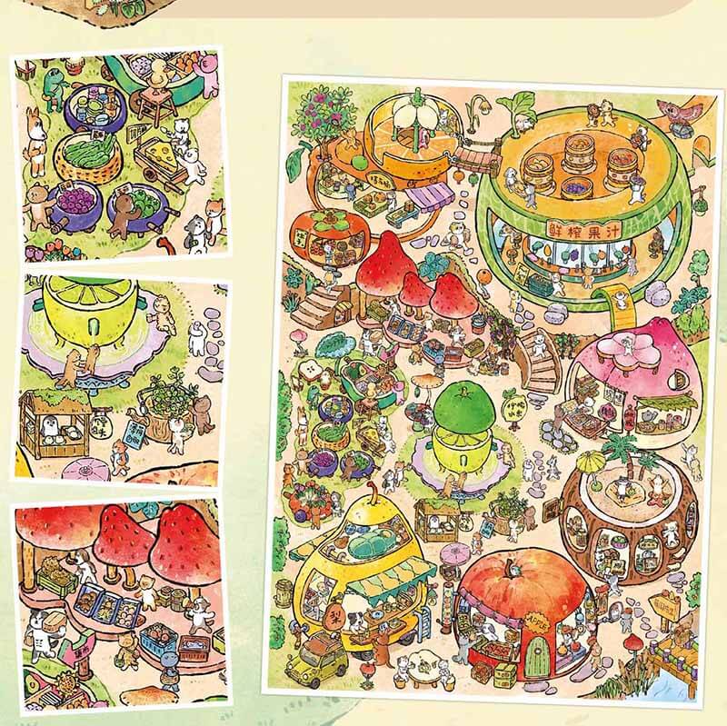 Countryside Harvest DIY 3D Scene Stickers 2 Cute  Scenes(xL)