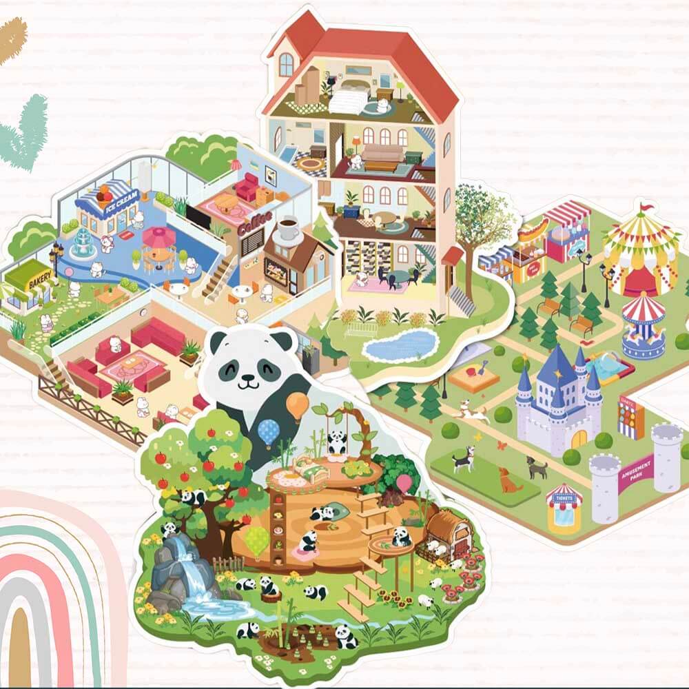 Cozy Carnival DIY 3D Scene Stickers 4 Cute Miniature Scenes