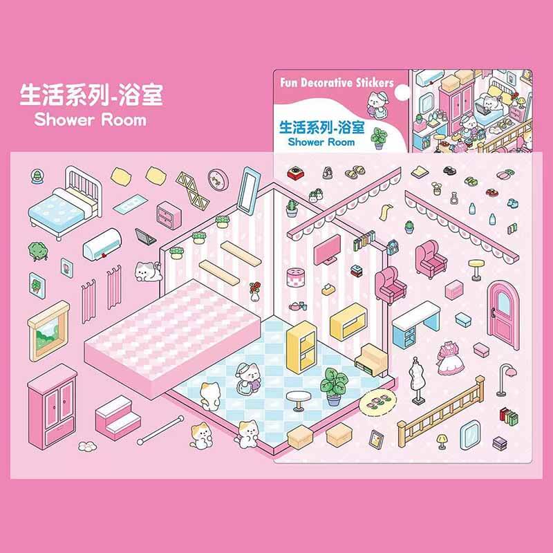 Cozy Corners DIY 3D Scene Stickers 4 Cute Miniature Scenes (S)