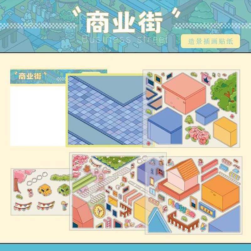 Cozy Country Corners DIY 3D Scene Stickers 3 Cute Miniature Scenes