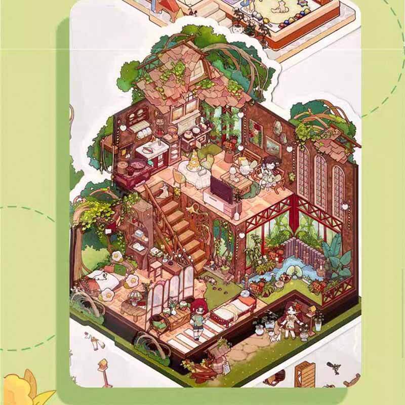 Cozy Critterland DIY 3D Scene Stickers 4 Cute Miniature Scenes
