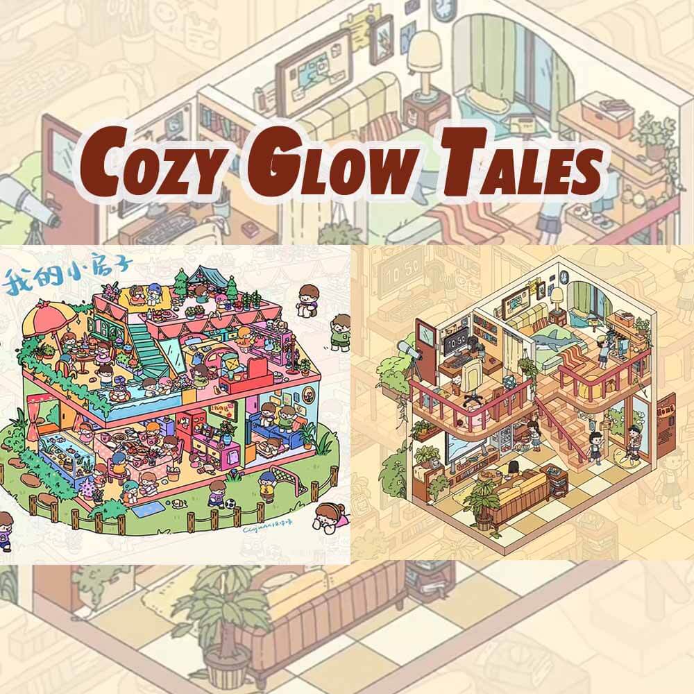 Cozy Glow Tales DIY 3D Scene Sticker 2 Cute Miniature Scenes(M)