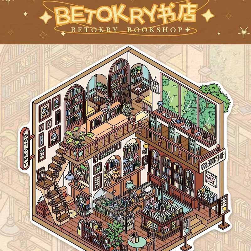 Cozy Read DIY 3D Scene Stickers 2 Cute Miniature Scenes(M)