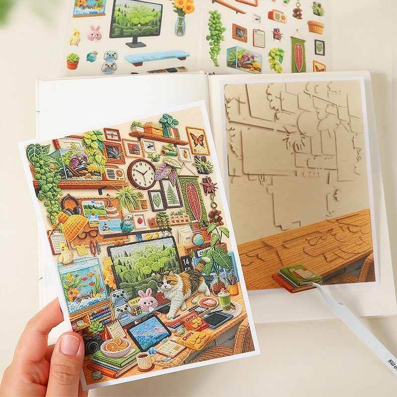 Cozy Spot DIY 3D Scene Stickers With Guide Lines(S)
