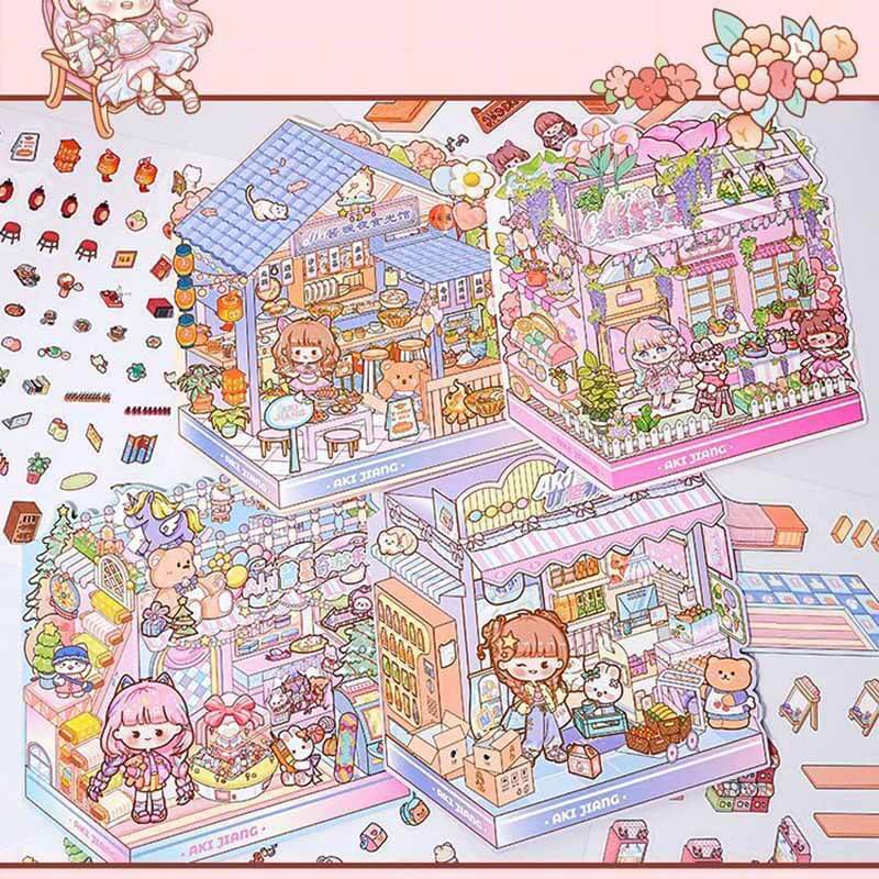 Cozylight Encounter DIY 3D Scene Stickers 4 Cute Miniature Scenes